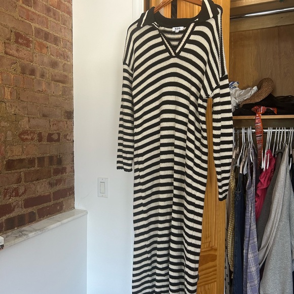 525 America Stripe Polo Dress Size M - Picture 3 of 5